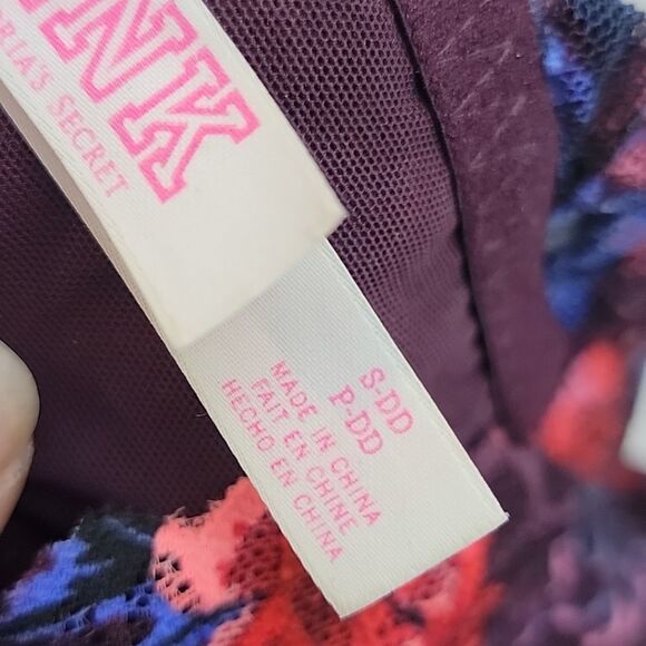 𝅺womens Victoria's Secret Pink Bralette size Small Beautiful Flower Fall Colors - Picture 5 of 6